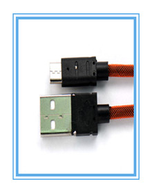 USB MICRO數(shù)據(jù)線魚網(wǎng)編織鋁合金外殼
