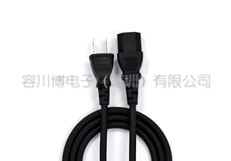 PSE認(rèn)證電源線AC兩扁插帶品字尾